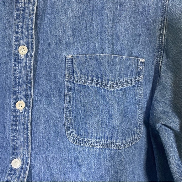 Route 66 women's size Medium denim button up long sleeve collared shirt - Picture 5 of 6